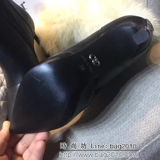 DIOR迪奧 2017春季新款 幸運五角星 尖頭高跟 牛皮女短靴 QZS1870
